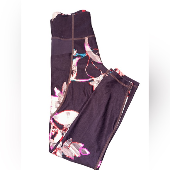 Athleta Piha Lotus Purple Floral Leggings - Picture 2 of 4